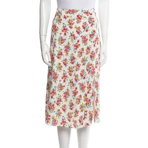 NWOT Sézane Floral Print Knee-Length Skirt Size: S/ 6 / FR38